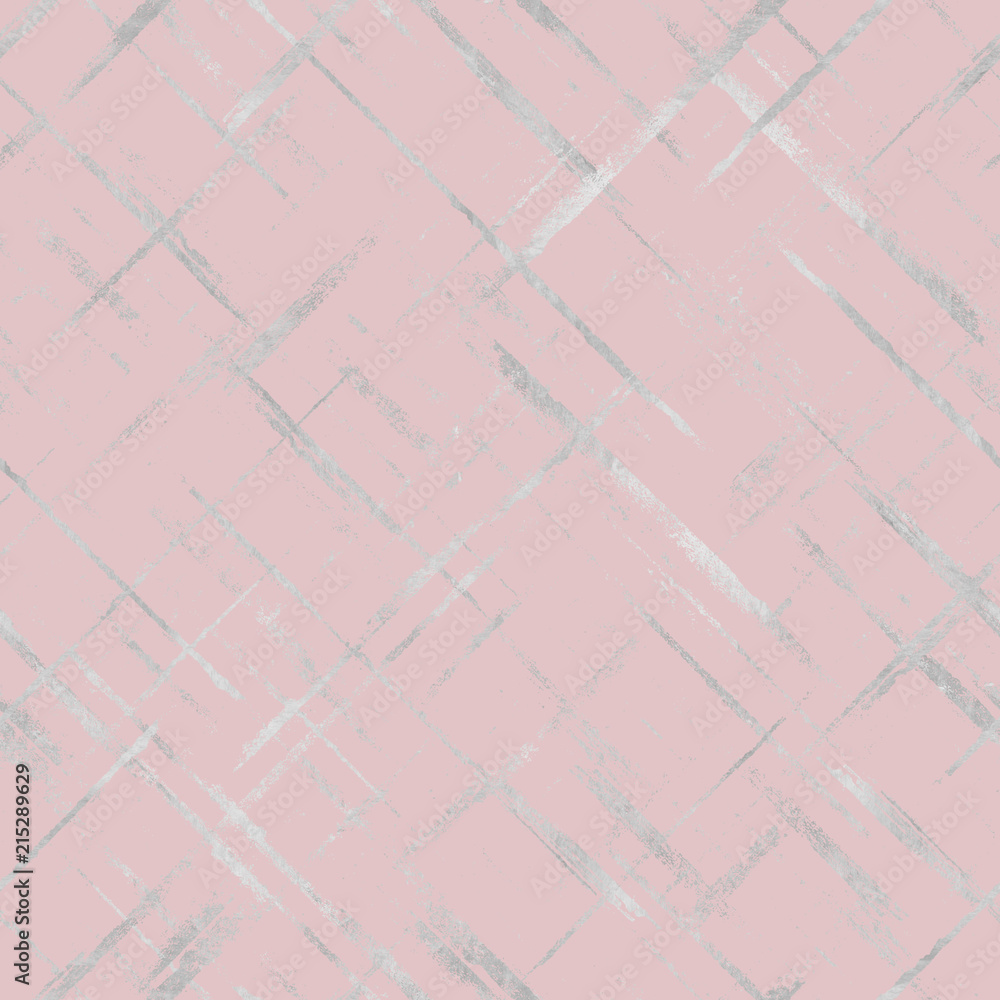 Abstract geometric silver striped seamless pattern