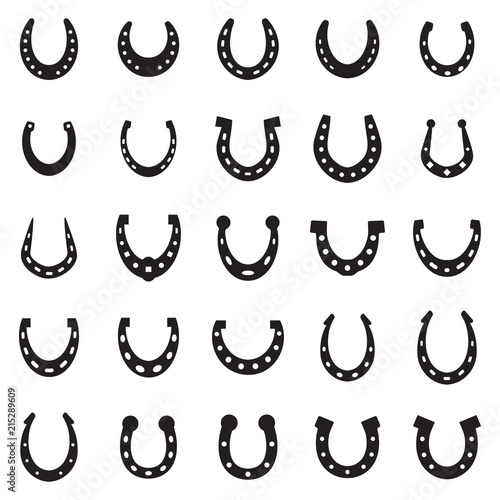 Horseshoe vector icon isolated photo