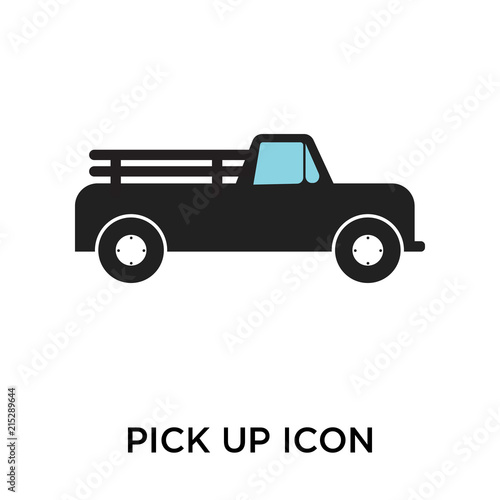 pick up icon isolated on white background. Simple and editable pick up icons. Modern icon vector illustration.