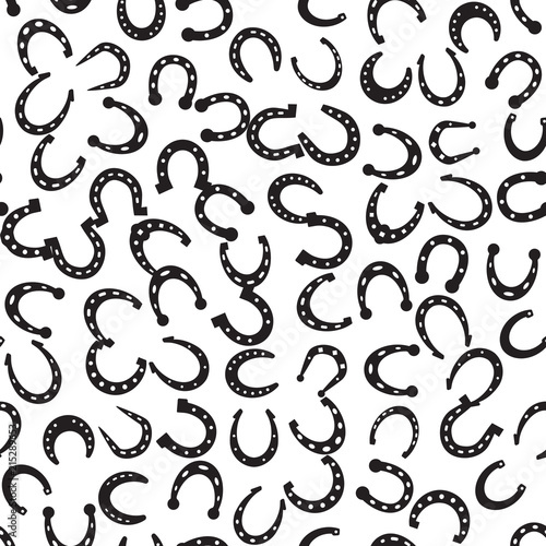 Horseshoe Seamless Pattern Background