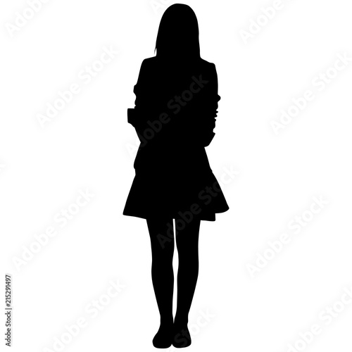 silhoutte of standing woman