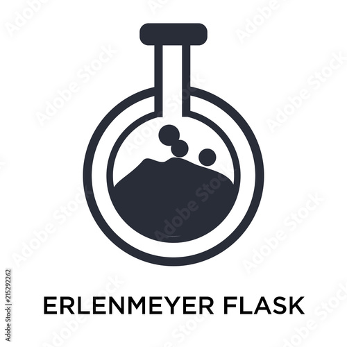 erlenmeyer flask and bracket icon isolated on white background. Modern and editable erlenmeyer flask and bracket icon. Simple icons vector illustration.