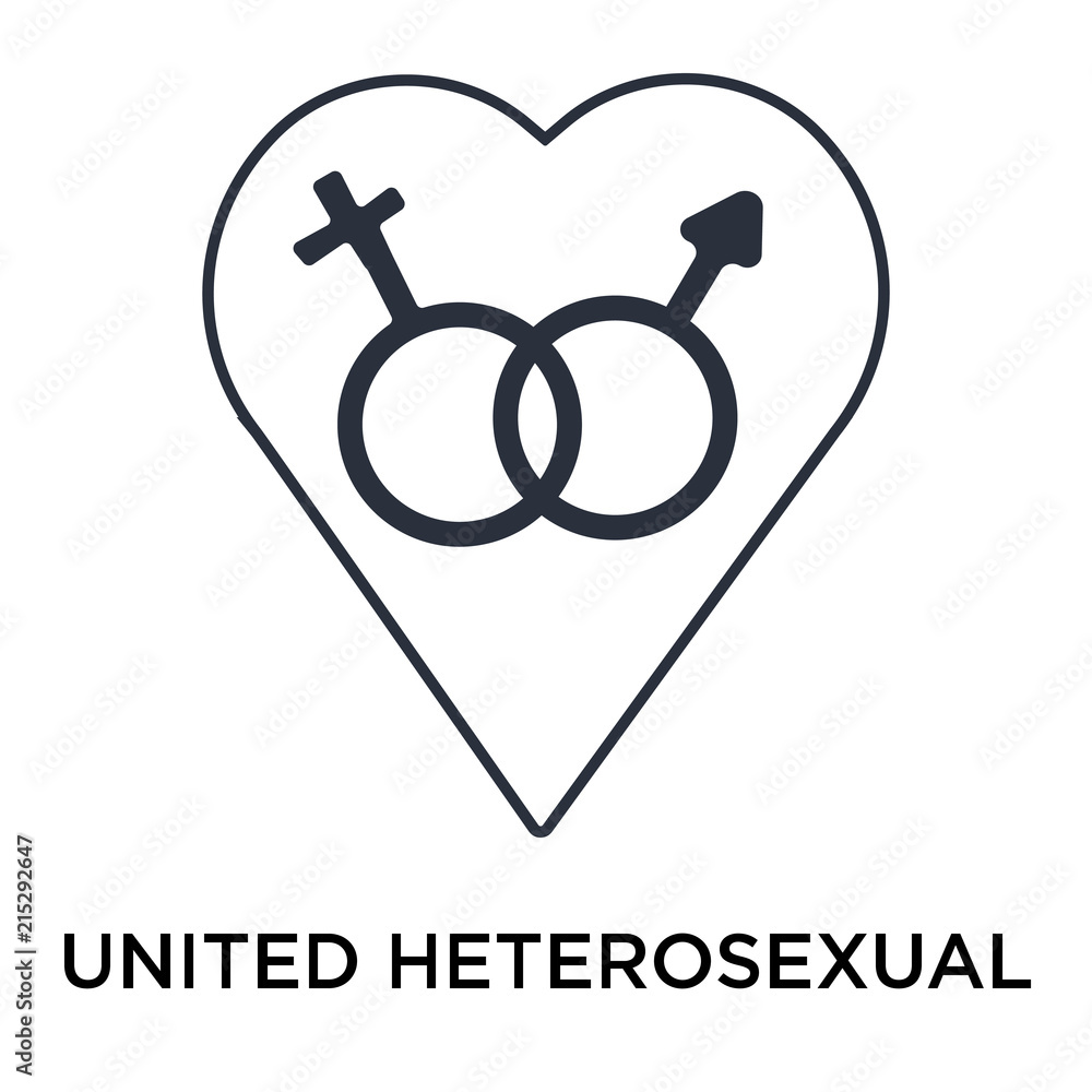 united heterosexual symbols icon isolated on white background. Simple and editable united heterosexual symbols icons. Modern icon vector illustration. united heterosexual symbols icon isolated on white background. Simple and editable united heterosexual symbols icons. Modern icon vector illustration.