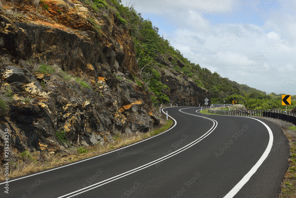 Winding Coastal Road, Captain Cook Highway, Queensland, Australia Winding Coastal Road, Captain Cook Highway, Queensland, Australia