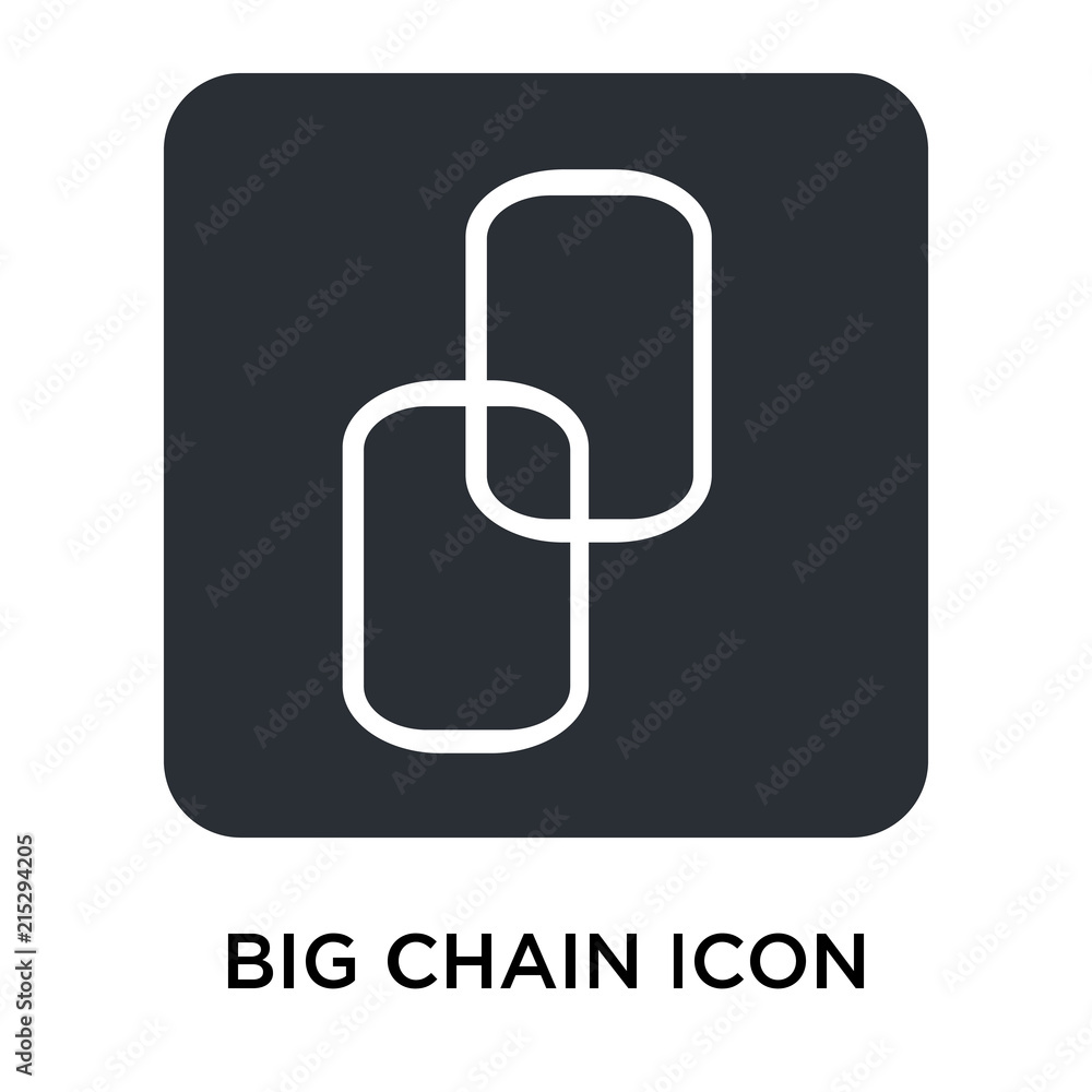 big chain icon isolated on white background. Simple and editable big chain icons. Modern icon vector illustration.