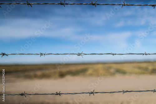 Cerco de puas. .Paisaje característicos del del desierto sonorense por la carretera a la calle 12, Costa de Hermosillo y Bahia de Kino .26 diciembre 2007 (Foto: Luis Gutierrez /NortePhoto.com) photo