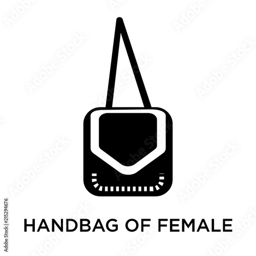 handbag of female icon isolated on white background. Simple and editable handbag of female icons. Modern icon vector illustration.