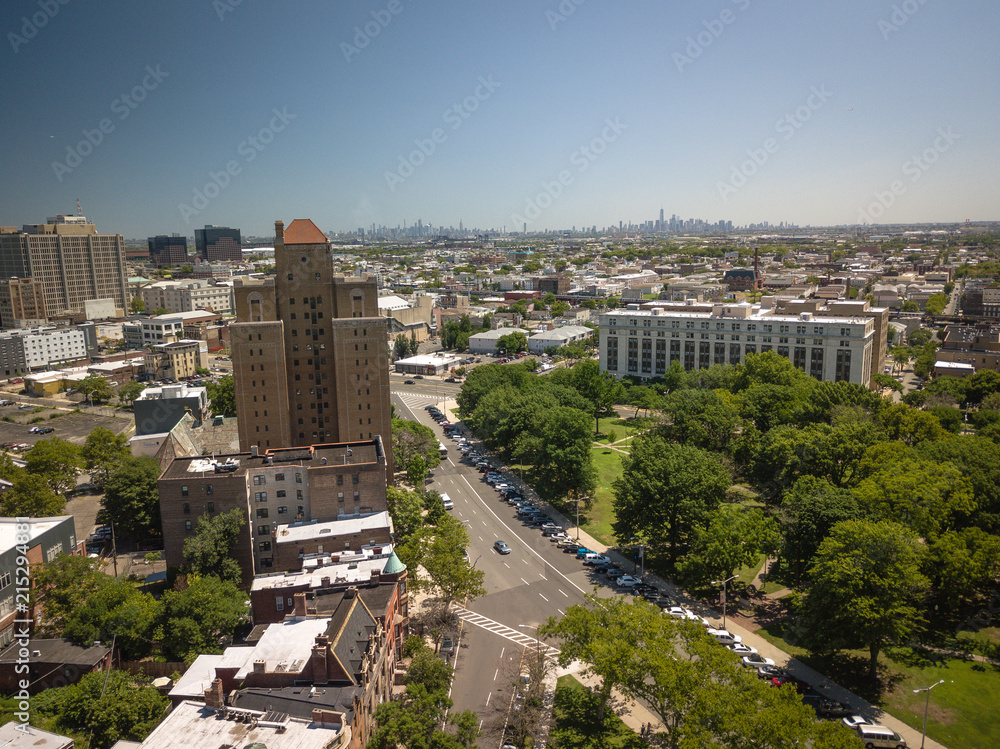 Aerial of Newark New Jersey