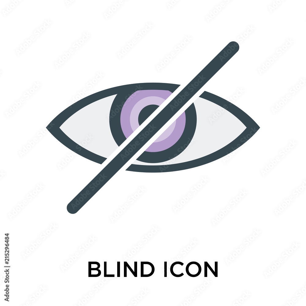 blind icons isolated on white background. Modern and editable blind icon. Simple icon vector illustration. blind icons isolated on white background. Modern and editable blind icon. Simple icon vector illustration.