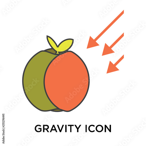 gravity icon isolated on white background. Modern and editable gravity icon. Simple icons vector illustration.