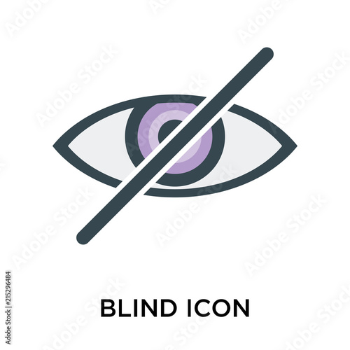 blind icons isolated on white background. Modern and editable blind icon. Simple icon vector illustration.
