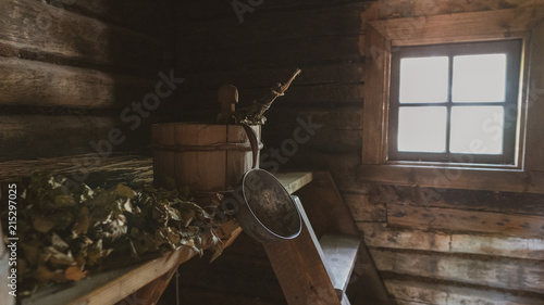 Old traditional finish sauna.