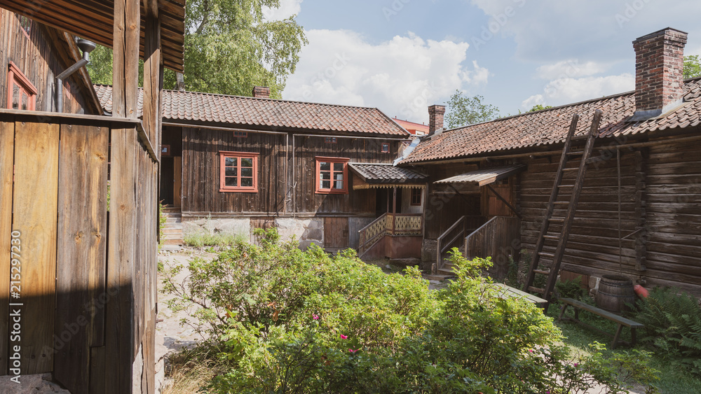 Luostarivuori area buildings and streets from the 19th century. The only part of the city of Turku that avoided the Great Fire of Turku in 1827. Luostarivuori area buildings and streets from the 19th century. The only part of the city of Turku that avoided the Great Fire of Turku in 1827.