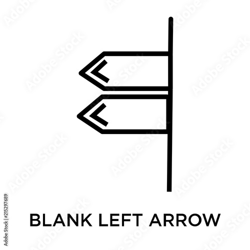 blank left arrow icon isolated on white background. Simple and editable blank left arrow icons. Modern icon vector illustration. © CoolVectorStock