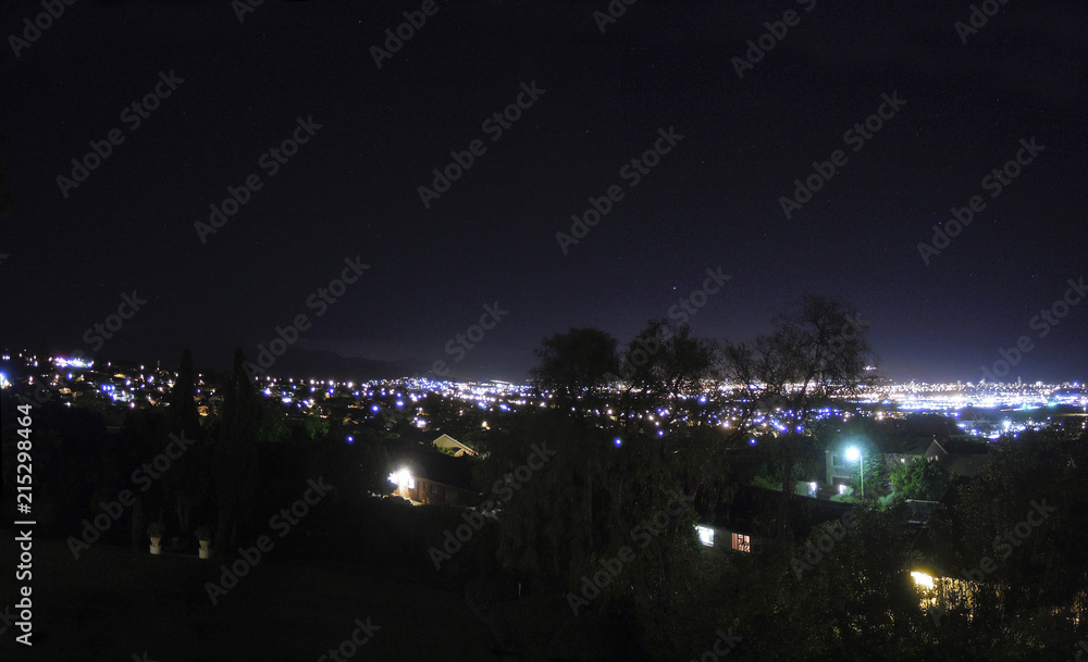 Night scape of a city in Capetown