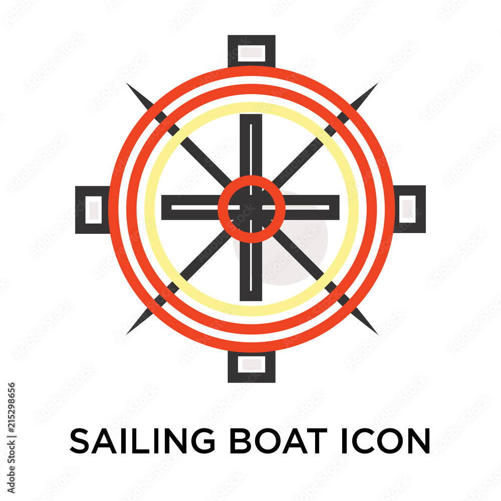 Sailing boat icon vector sign and symbol isolated on white background, Sailing boat logo concept Sailing boat icon vector sign and symbol isolated on white background, Sailing boat logo concept