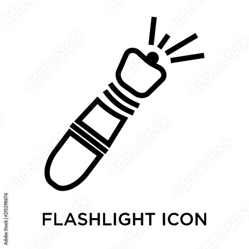 flashlight icon isolated on white background. Simple and editable flashlight icons. Modern icon vector illustration.