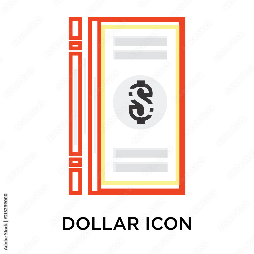 Dollar symbol icon vector sign and symbol isolated on white background, Dollar symbol logo concept Dollar symbol icon vector sign and symbol isolated on white background, Dollar symbol logo concept