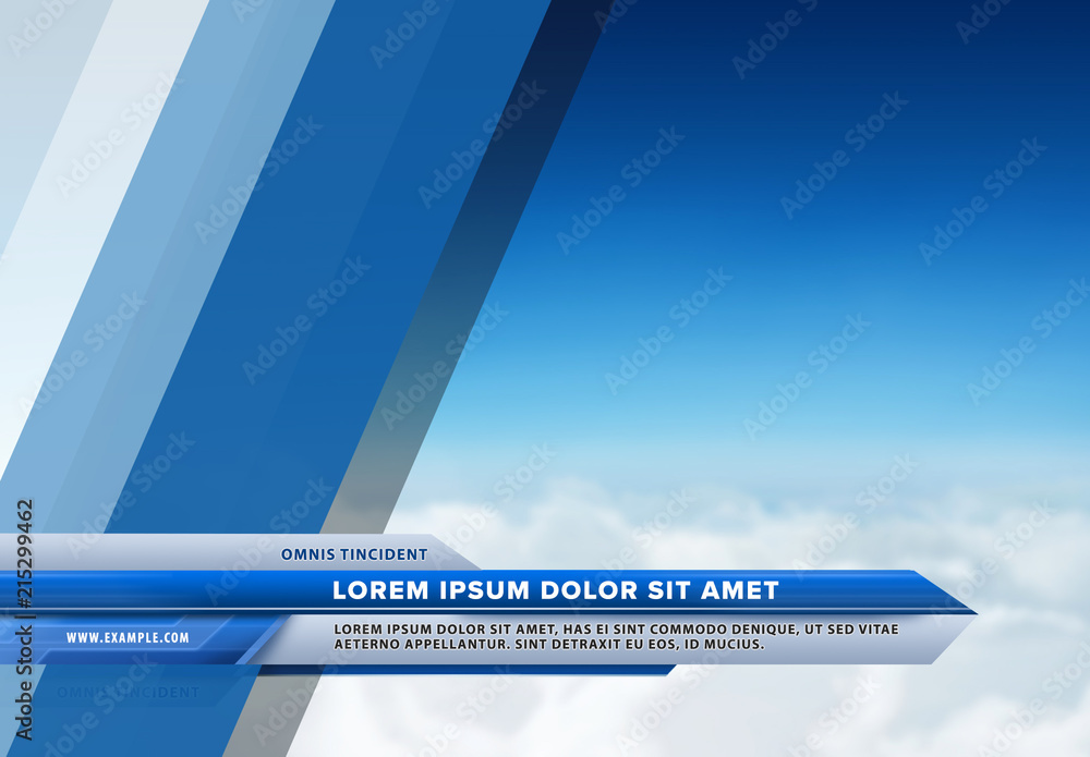 Blue Lower Thirds Layout Stock Template | Adobe Stock