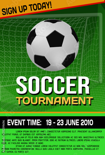 Soccer tournament flyer or poster background