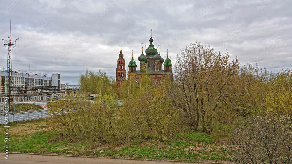 The temple of John the forerunner in Yaroslavl in autumn