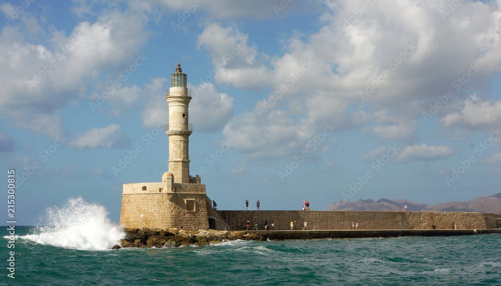 lighthouse in Chania, Crete