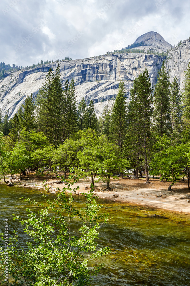 View of the mountains and the river, Yosemite national park, California, USA