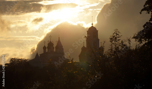 Nikitsky Monastery in Pereslavl at sunset photo