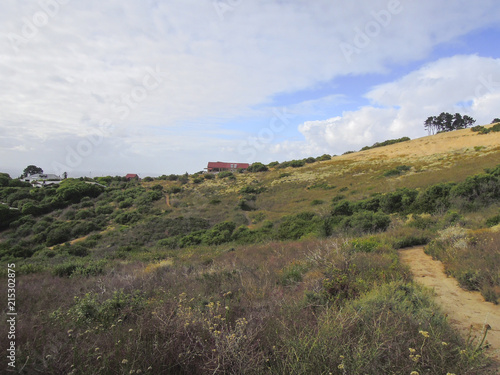 Wallpaper Mural Panorama of a mountainside with a path going to a house Torontodigital.ca