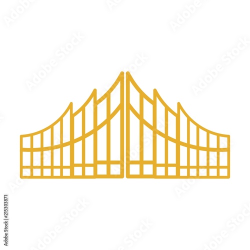 Gate Logo. Door icon. Entrance symbol. Vector eps 08.