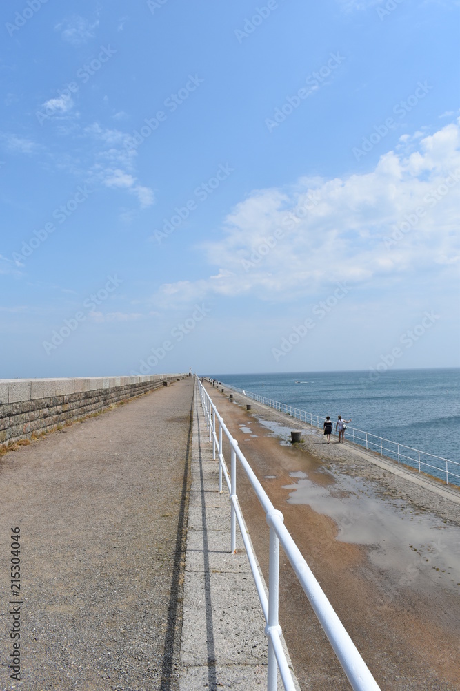 Promenade along the sea front, Jersey, UK, 2018