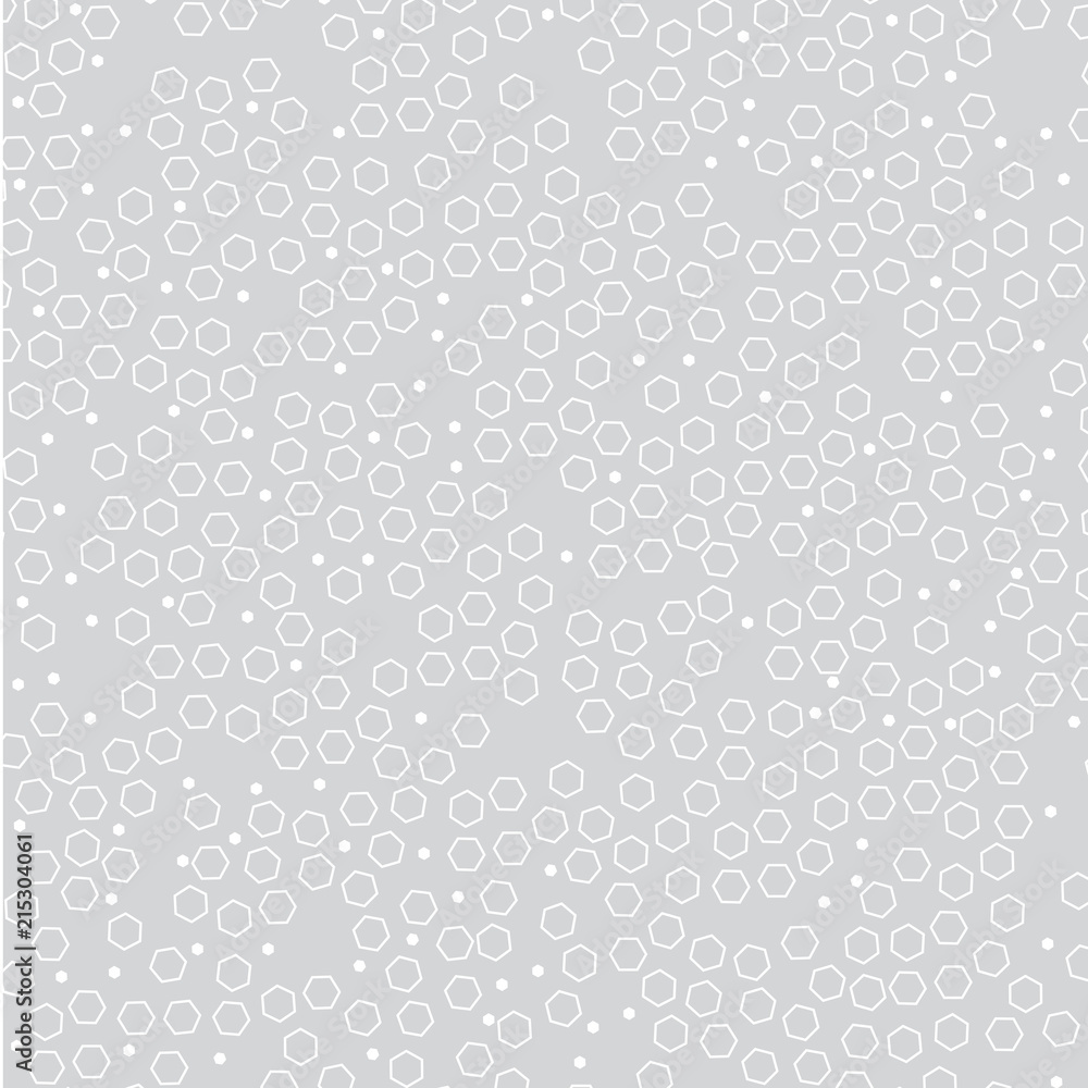 white background random hexagon shapes pattern