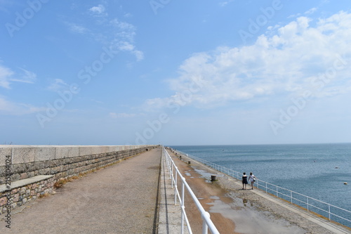Promenade along the sea front, Jersey, UK, 2018