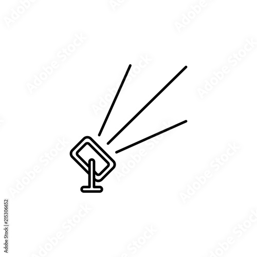 outdoor floodlight. Element of job lighting icon for mobile concept and web apps. Thin line outdoor floodlight can be used for web and mobile