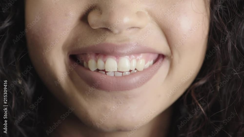 close up woman mouth smiling happy showing healthy white teeth dental health concept close up woman mouth smiling happy showing healthy white teeth dental health concept