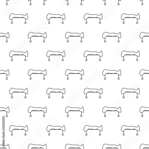 dead body on a medical bed icon in Pattern style