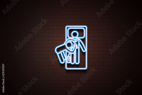 hospital electroshock icon in Neon