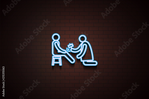 neurologist icon in Neon