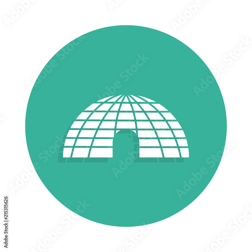 ice house icon in Badge style with shadow