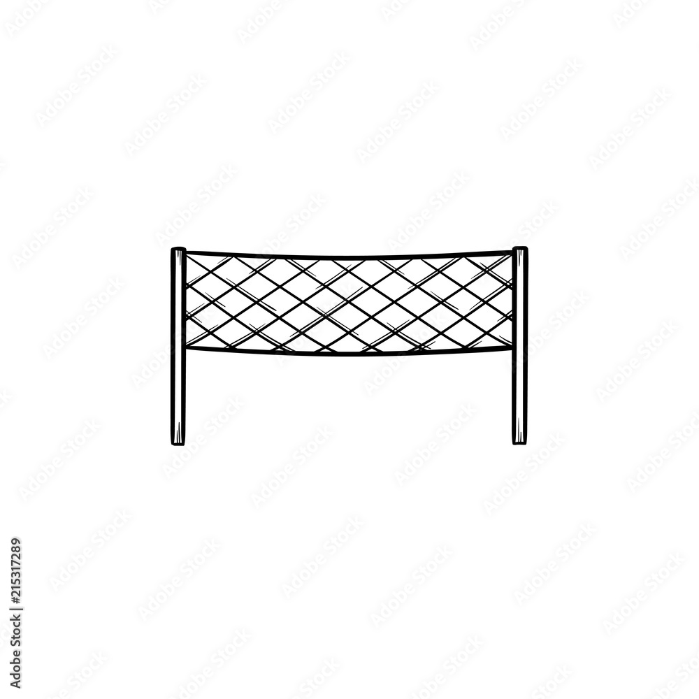 Badminton net hand drawn outline doodle icon Stock Vector Adobe Stock