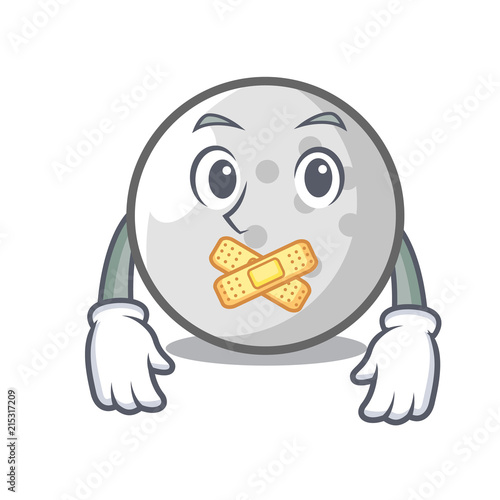 Silent golf ball mascot cartoon