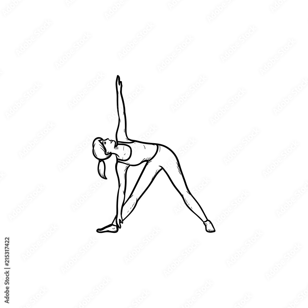 Yoga Pose Drawings Outline Silhouette Image @ Silhouette.pics