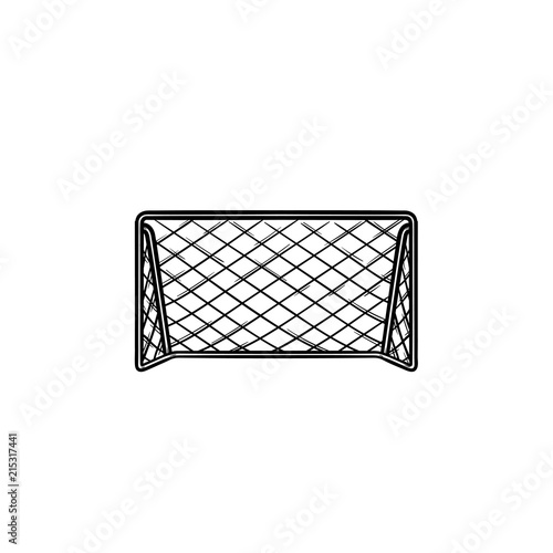 Soccer football goal hand drawn outline doodle icon