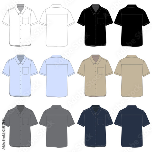 Vector template for Work Shirts