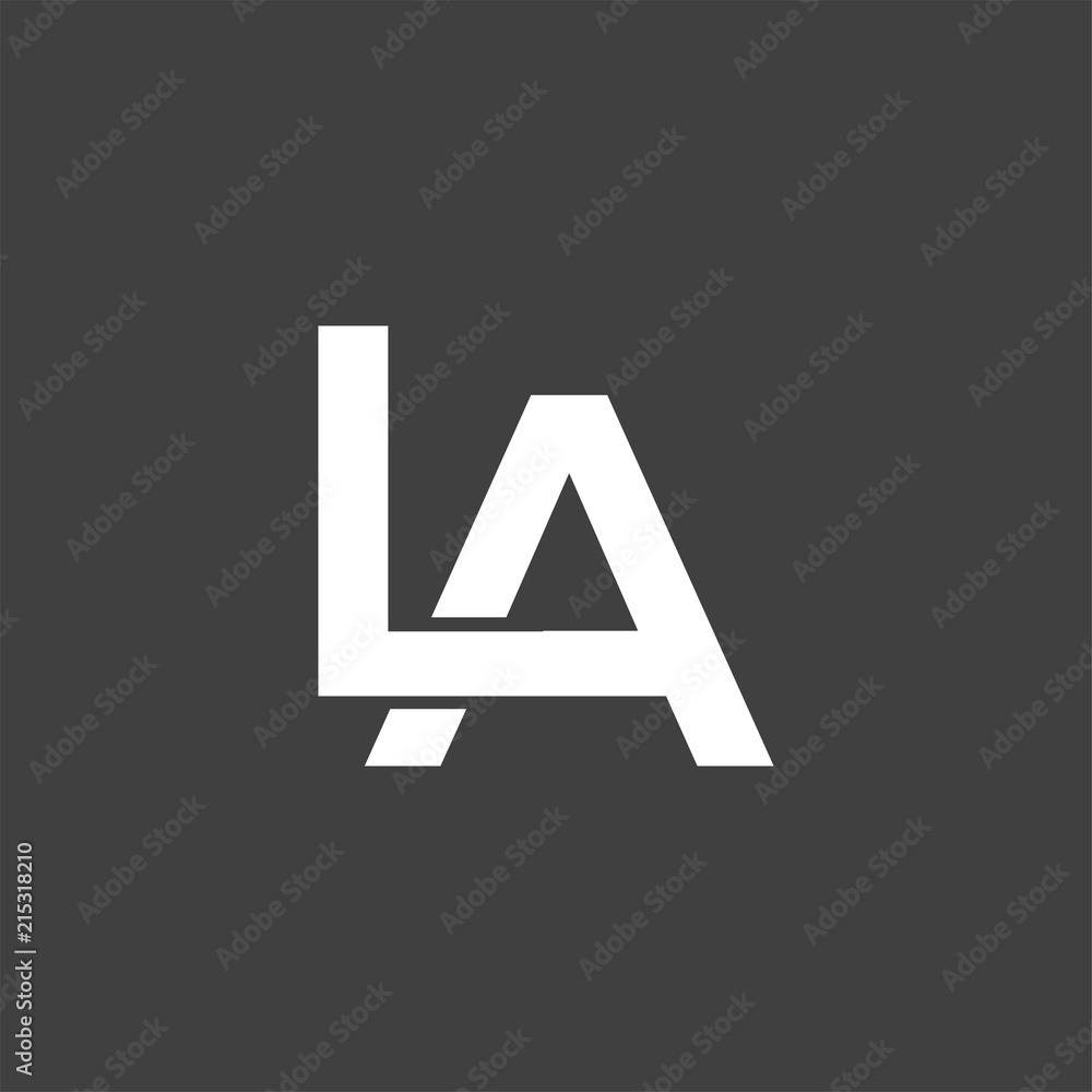 LA initial letter logo vector element. initial letter logo template - obrazy, fototapety, plakaty 
