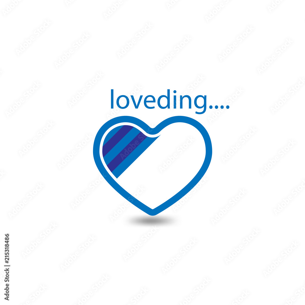Obraz premium love vector progress loading bar, love loading icon, loading illustration