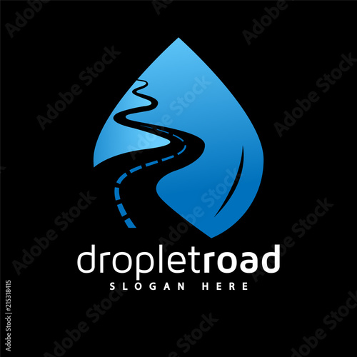 water droplet road logo vector element. road logo template