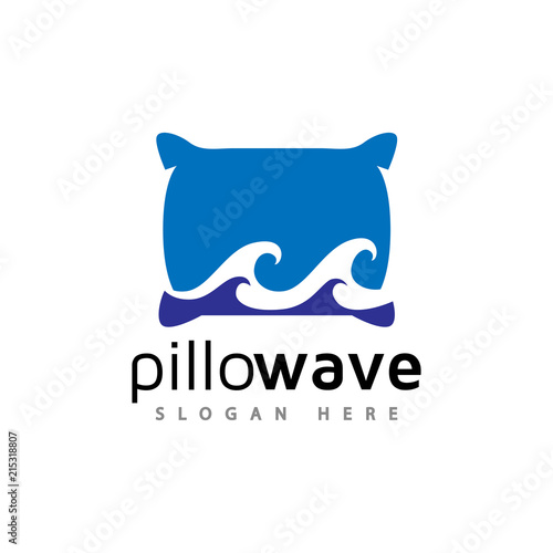 pillow wave logo vector element. wave logo template