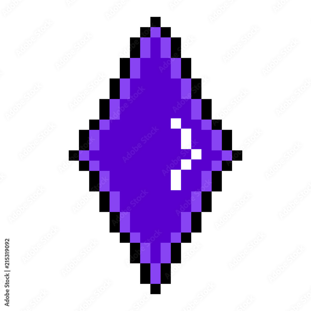 Fototapeta premium Isolated pixelated diamond icon