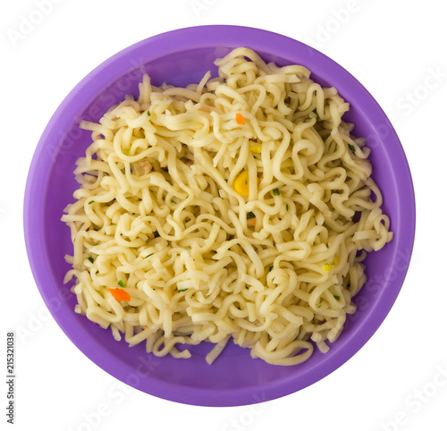  vermicelli on a plate isolated on white background. photo